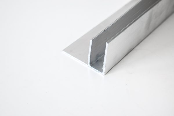 Aluminium F-profiel t.b.v. kanaalplaat 16 mm - Polycarbonaat plaat & profiel